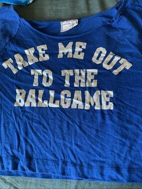 5th & Ocean Royal Blue Adult Tee silver text Dodgers (Size XS) ⚾️🧢🏟️